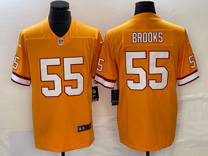 Men's Tampa Bay Buccaneers Derrick Brooks Orange Throwback Game Jersey football jersey product view 1