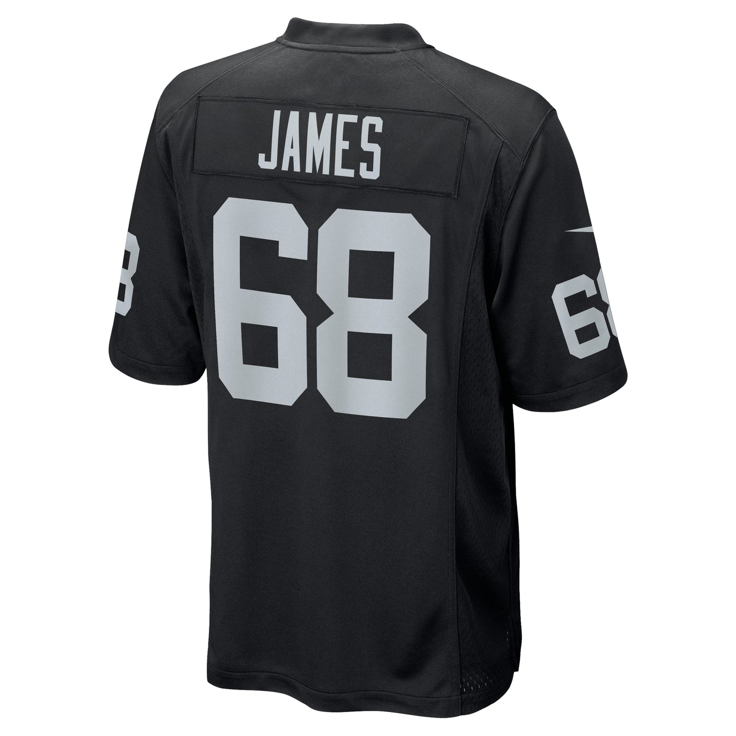 Andre James Las Vegas Raiders Game Jersey - Black football jersey product view 3