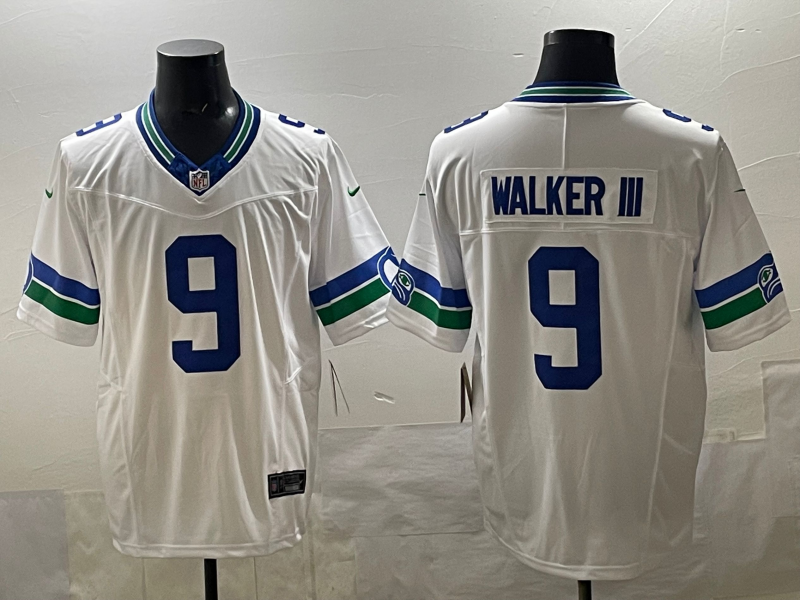 Men's Seattle Seahawks Kenneth Walker III #9 White Alternate Game Jersey football jersey product view 1
