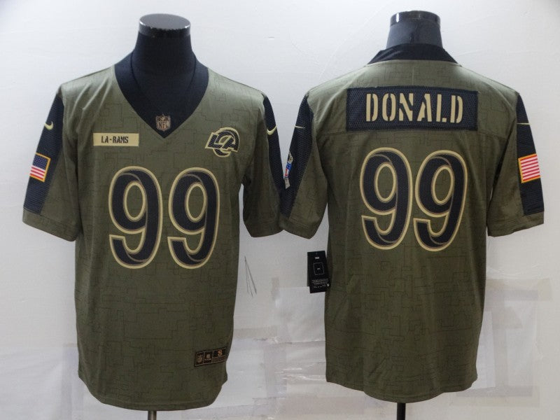 Men's Los Angeles Rams Aaron Donald Brown Game Player Jersey football jersey product view 1