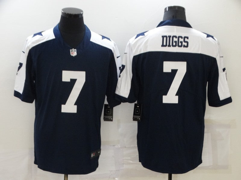 Men's Dallas Cowboys Trevon Diggs #7 Navy Game Jersey1 football jersey product view 1