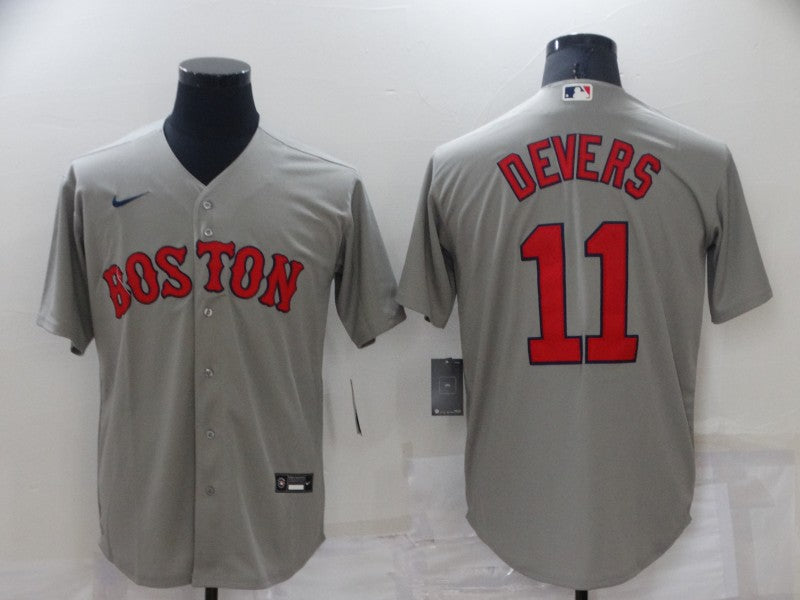 Men's Boston Red Sox Rafael Devers #11 Gray Replica Baseball Jersey baseball jersey product view 1