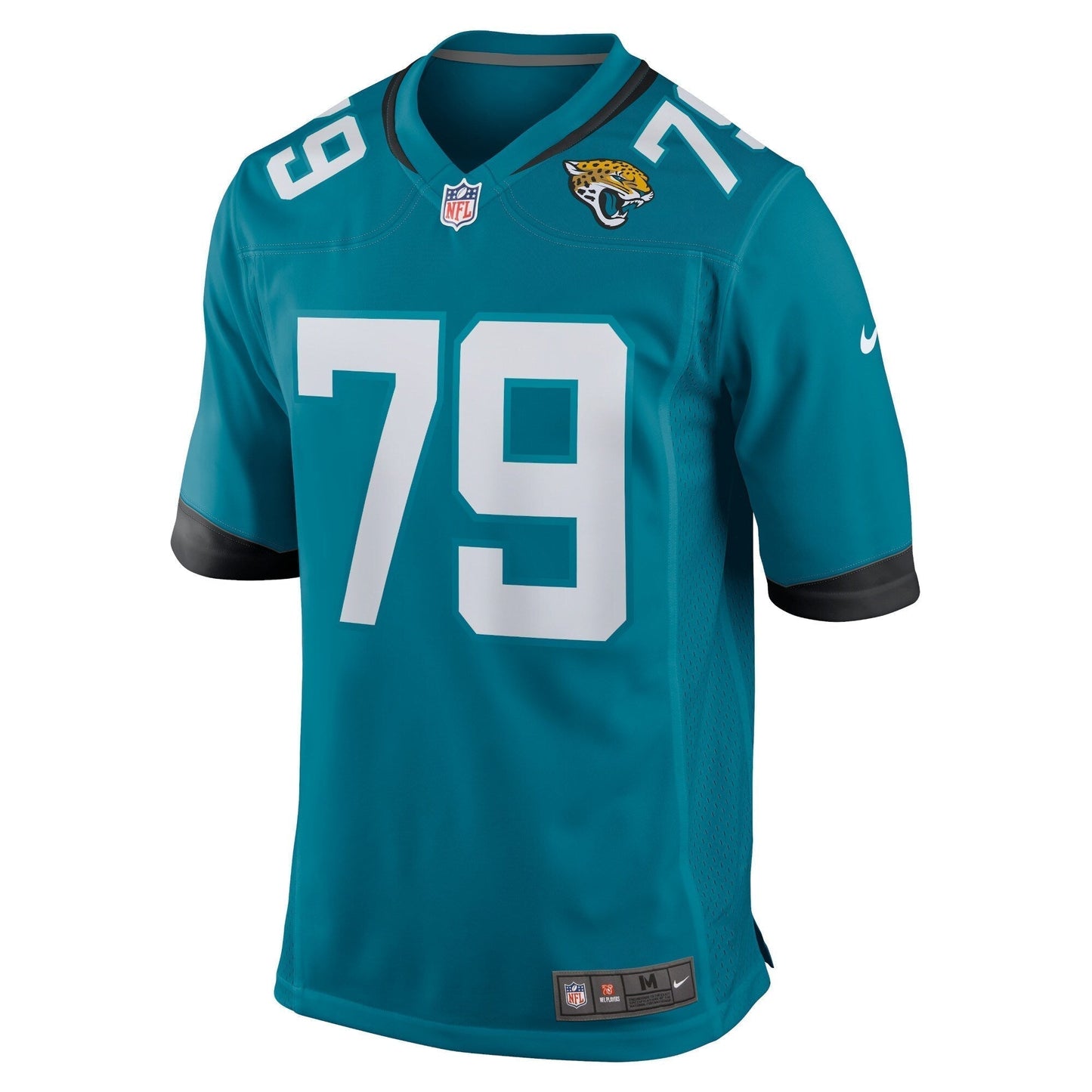 Luke Fortner Jacksonville Jaguars Game Jersey - Teal football jersey product view 2