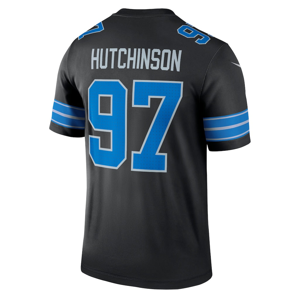 D.Lions #97 Aidan Hutchinson Black Legend Player Performance Top Jersey football jersey product view 1