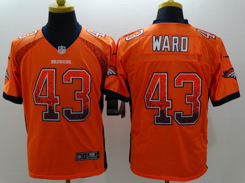 Men's Denver Broncos TJ Ward #43 Orange Game Jersey1 football jersey product view 1