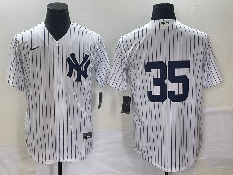 Men's New York Yankees Cody Bellinger White Replica Player Name Jersey baseball jersey product view 1