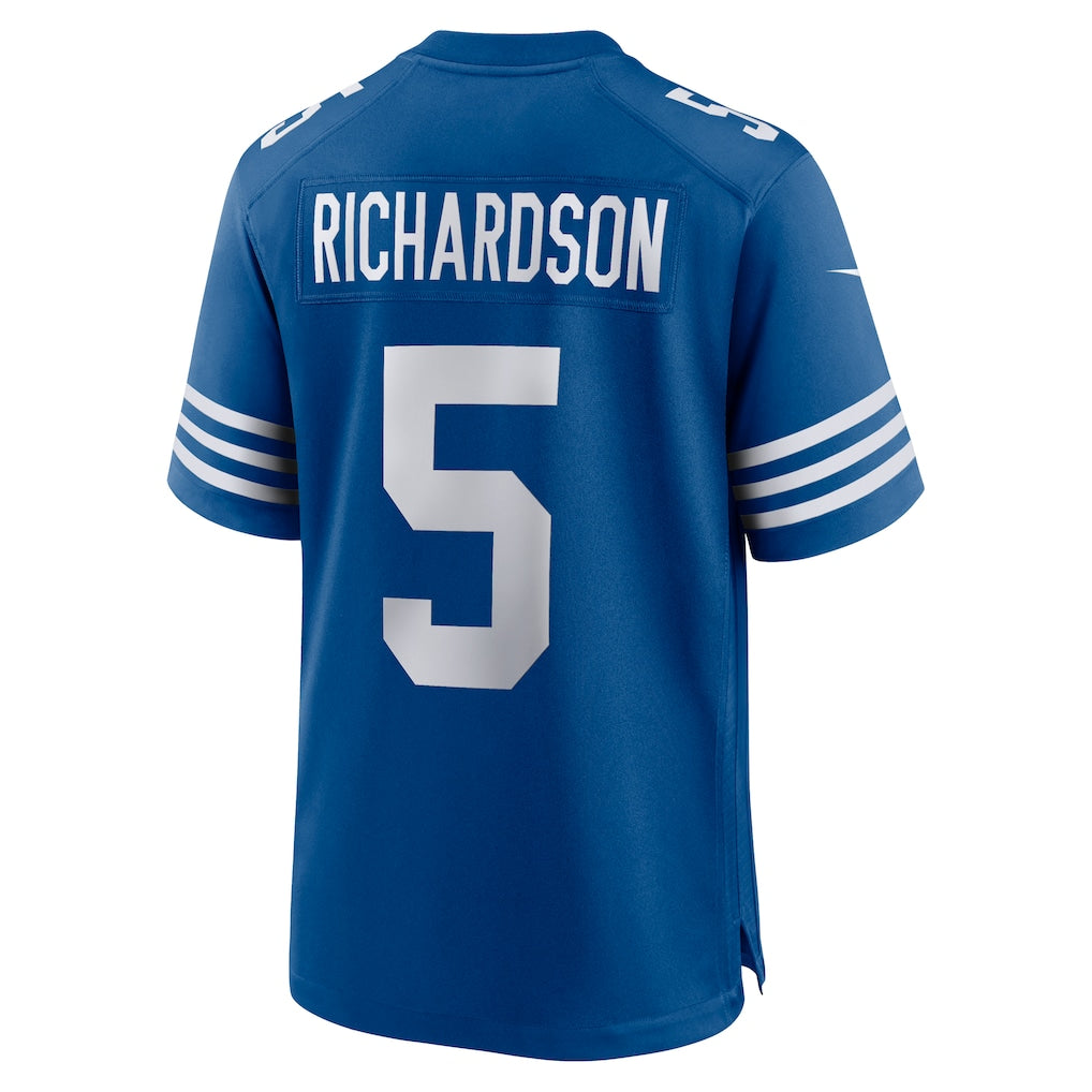 IN.Colts #5 Anthony Richardson Royal Game Jersey football jersey product view 1