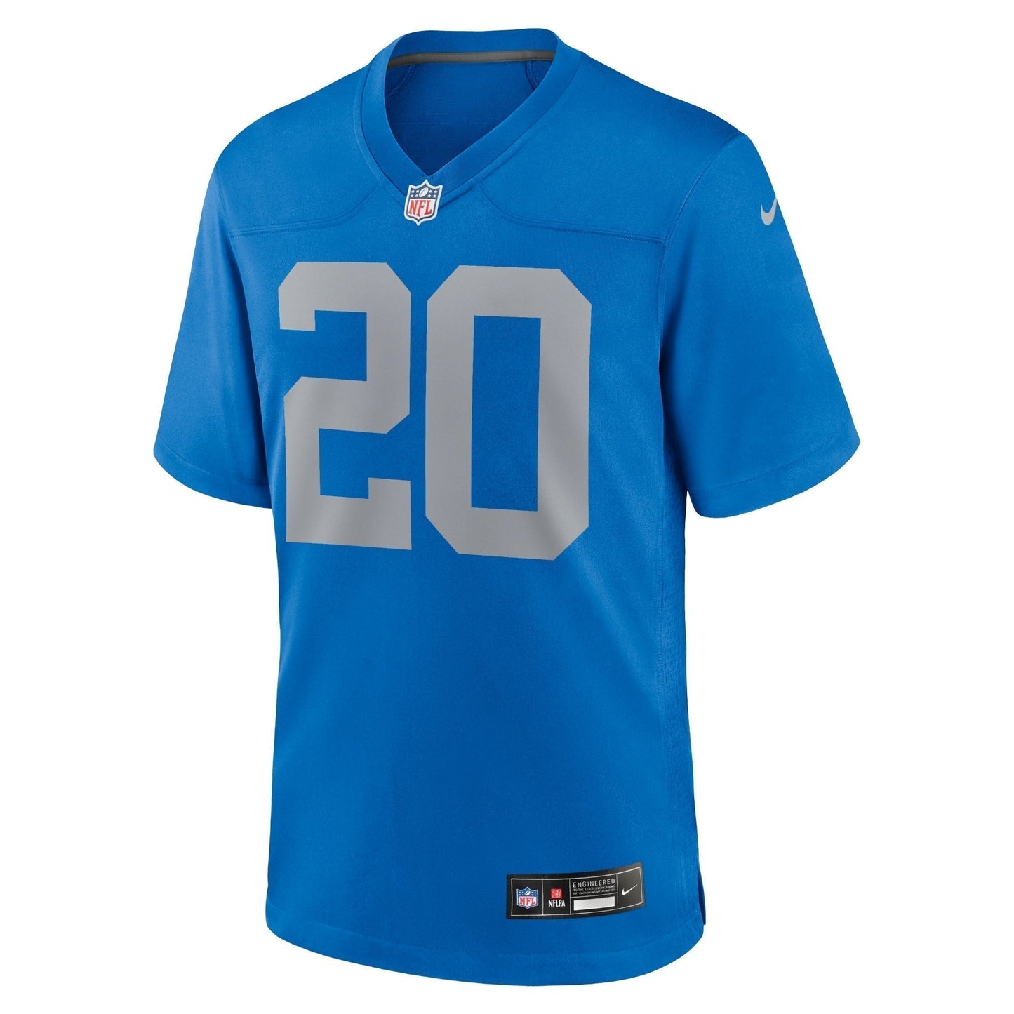 Barry Sanders Detroit Lions Alternate Game Jersey - Blue football jersey product view 2