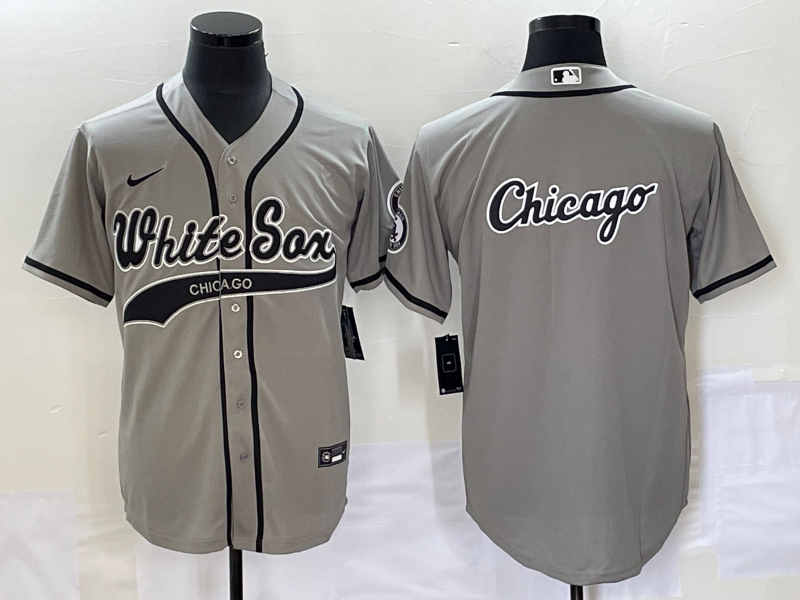 Men's Chicago White Sox Gray Replica Game Jersey Joint Edition baseball jersey product view 1