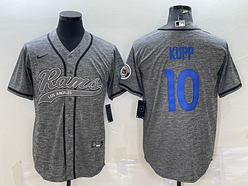 Men's Los Angeles Rams Cooper Kupp Gray Game Jersey Joint Edition football jersey product view 1