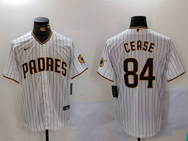 Men's San Diego Padres Dylan Cease #84 White Home Limited Player Jersey1 baseball jersey product view 1