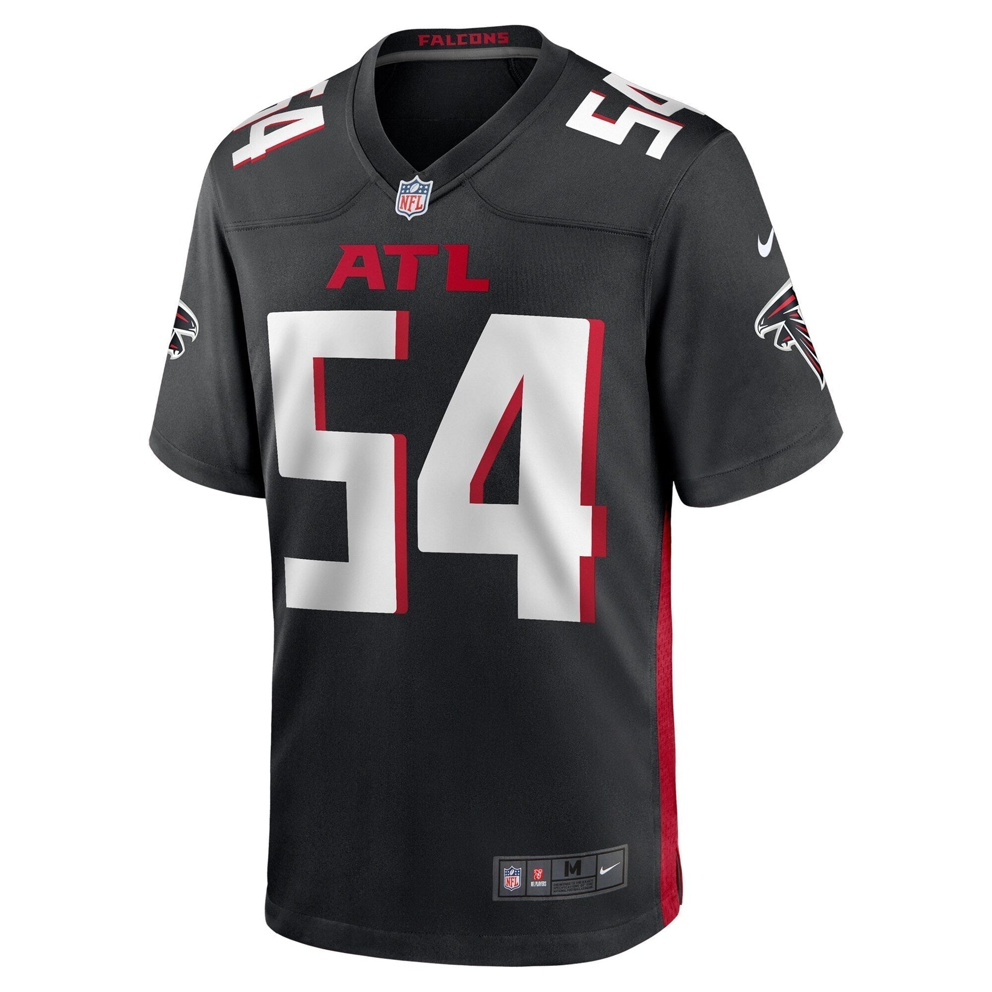 Brandon Dorlus Atlanta Falcons Team Game Jersey - Black football jersey product view 2