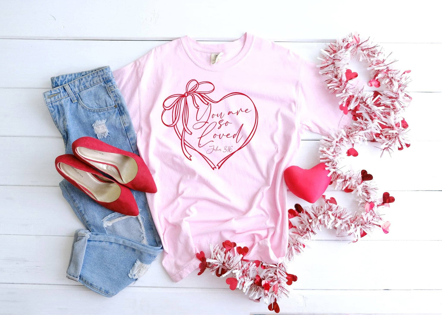 New You Are Loved Pink Bella Christian Graphic Tee Free Ship Unisex T-shirt, Sweatshirt, Hoodie, Long Sleeve Tee - T-Shirt, Sweatshirt, Hoodie