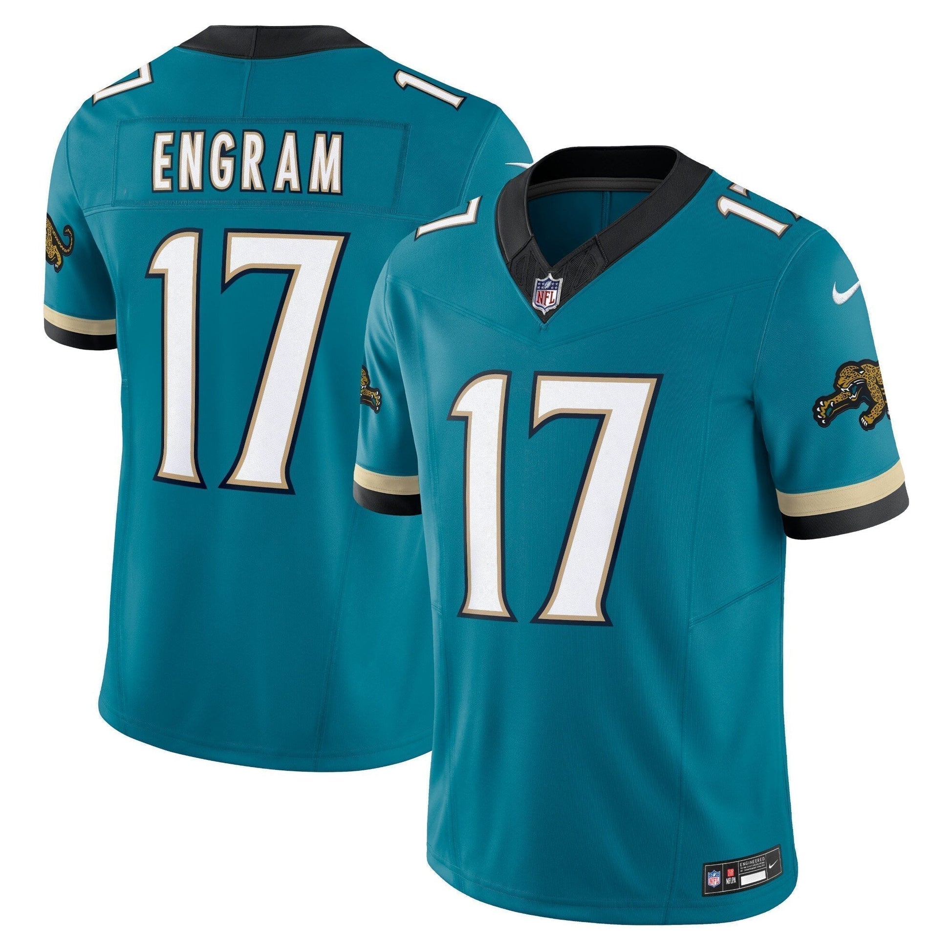 Evan Engram Jacksonville Jaguars Prowler Throwback Vapor F.U.S.E. Limited Jersey - Teal football jersey product view 1