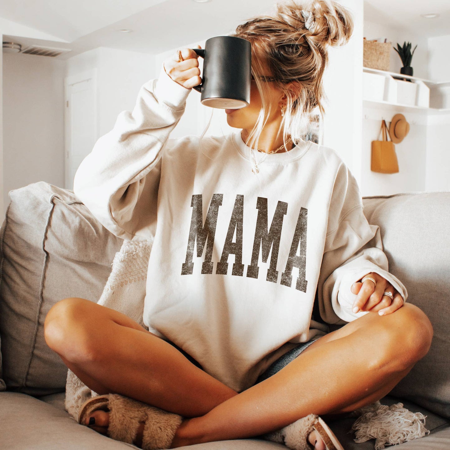 Trendy Mama Crewneck Sweatshirt Unisex T-shirt, Sweatshirt, Hoodie, Long Sleeve Tee - T-Shirt, Sweatshirt, Hoodie