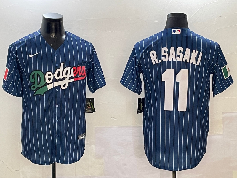 Men's Los Angeles Dodgers Roki Sasaki #11 Royal Player Game Jersey1 baseball jersey product view 1