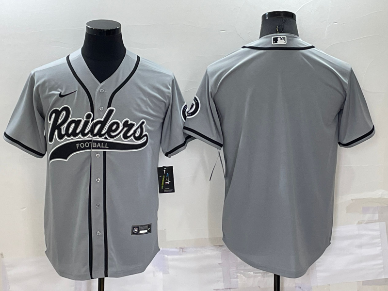 Men's Las Vegas Raiders Gray Blank Jersey1 football jersey product view 1