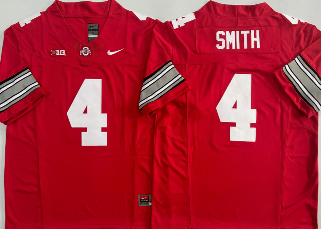 2025 Men's Jeremiah Smith #4 Ohio State OSU Jersey Buckeyes Stitched football jersey product view 1