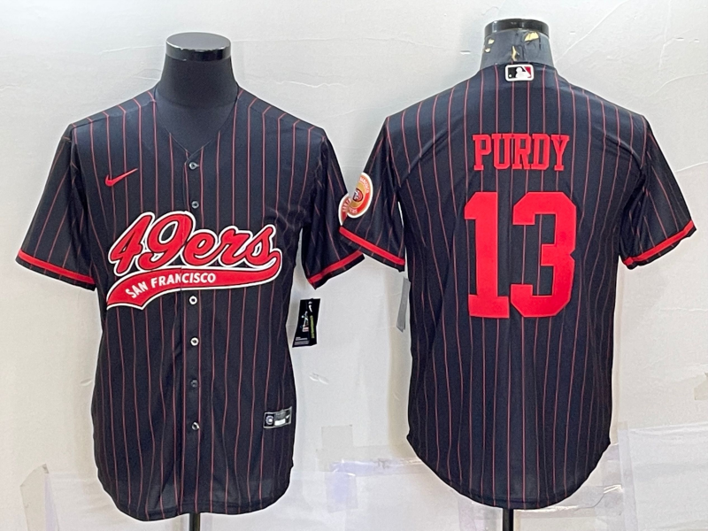 Men's San Francisco 49ers Brock Purdy Black Game Player Jersey Joint Edition football jersey product view 1
