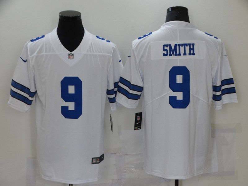 Men's Dallas Cowboys Emmitt Smith #9 White Custom1 Game Jersey1 football jersey product view 1