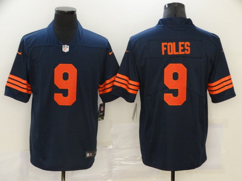Men's Chicago Bears Nick Foles Navy Player Game Jersey football jersey product view 1