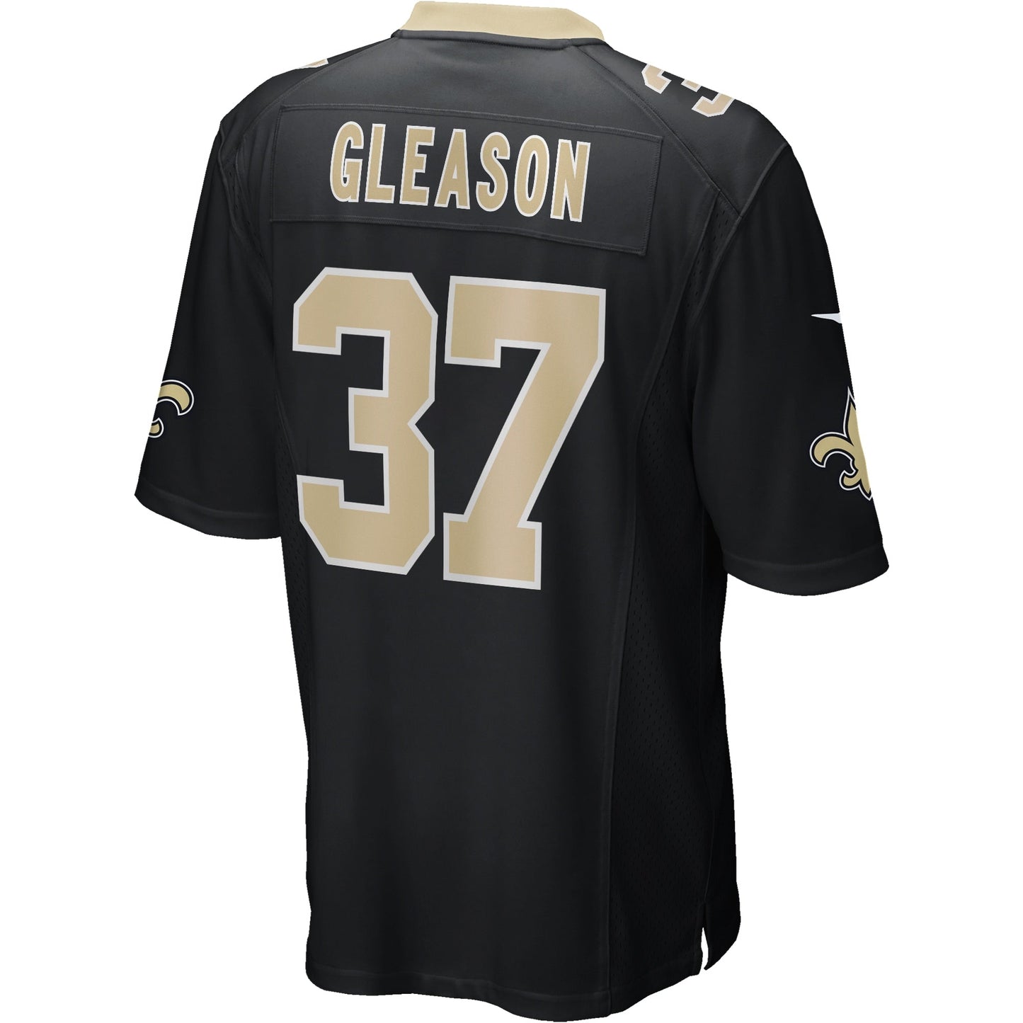 Steve Gleason New Orleans Saints Game Retired Jersey - Black football jersey product view 3