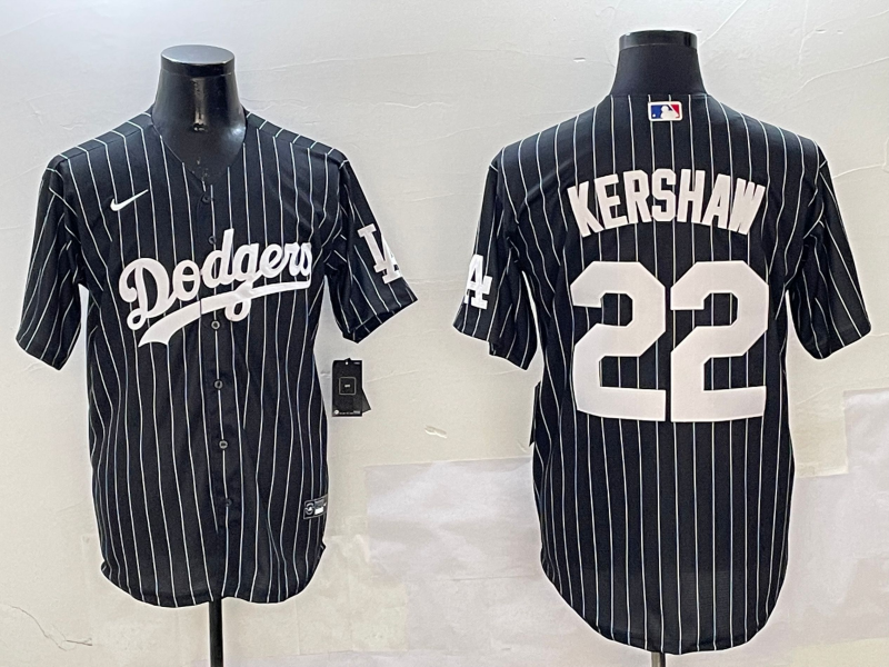 Men's Los Angeles Dodgers Clayton Kershaw Black Alternate Limited Player Jersey baseball jersey product view 1