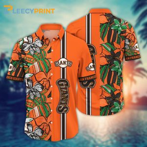 San Francisco Giants Tropical Lines Exhibition Hawaiian Shirt Unisex T-shirt, Sweatshirt, Hoodie, Long Sleeve Tee - T-Shirt, Sweatshirt, Hoodie