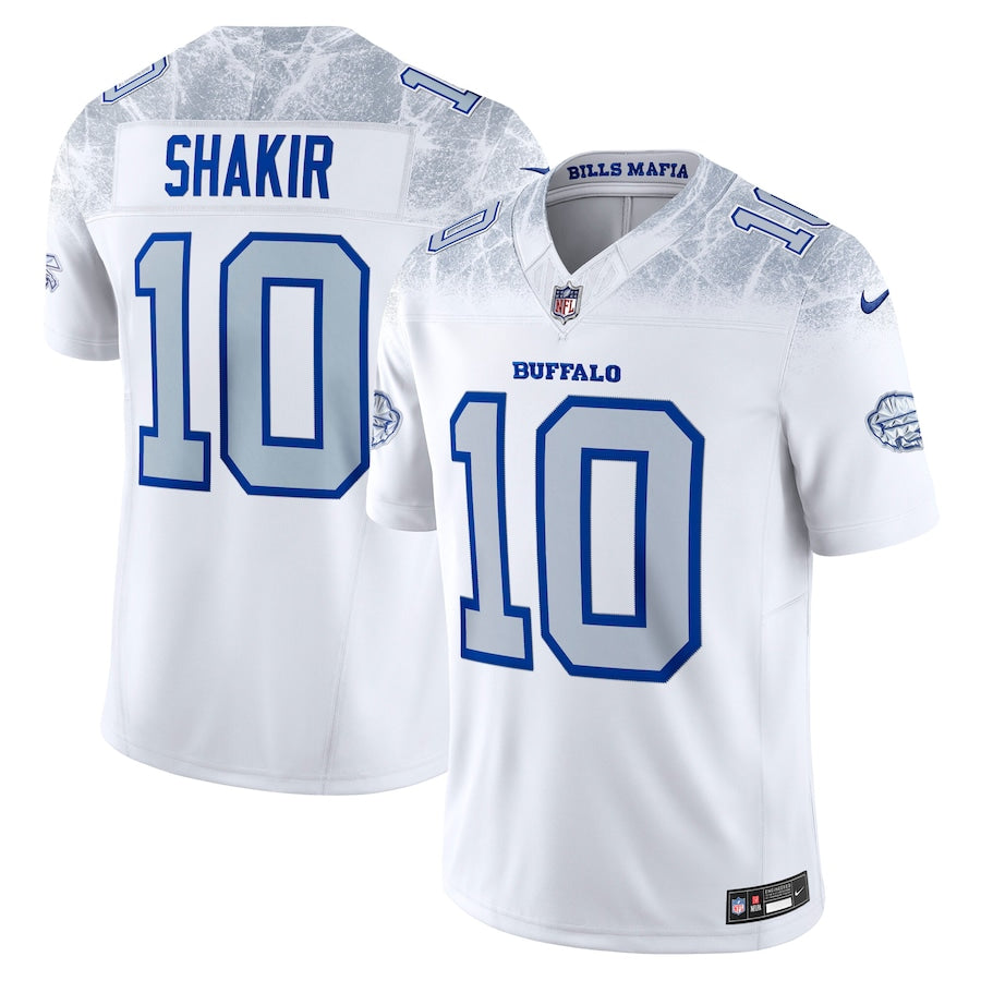 Men's Buffalo Bills Khalil Shakir White 2025 Rivalries Collection F.U.S.E. VaporLimited Stitched Jersey football jersey product view 1