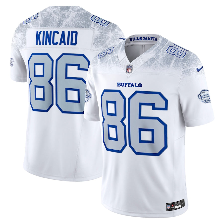 Men's Buffalo Bills Dalton Kincaid White 2025 Rivalries Collection F.U.S.E. VaporLimited Stitched Jersey football jersey product view 1