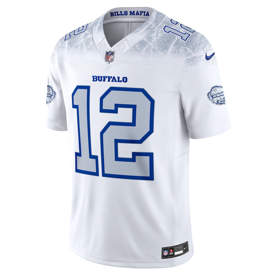 Men's Buffalo Bills Jim Kelly White 2025 Rivalries Collection F.U.S.E. VaporLimited Stitched Jersey football jersey product view 2