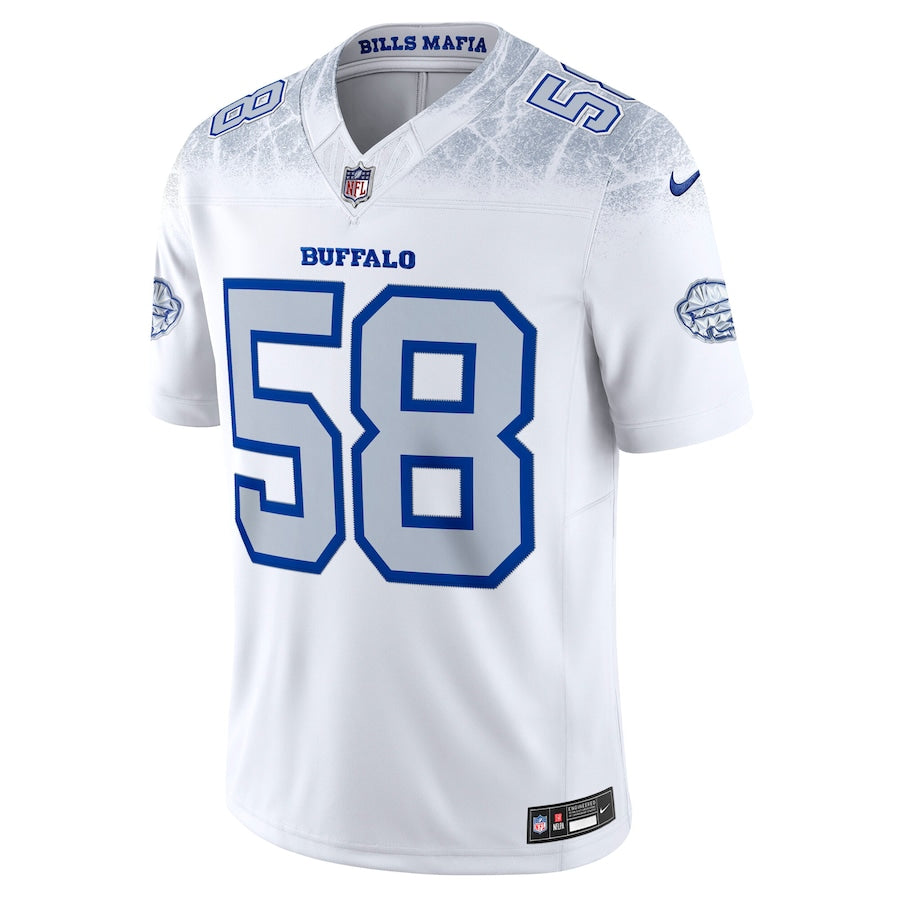 Men's Buffalo Bills Matt Milano White 2025 Rivalries Collection F.U.S.E. VaporLimited Stitched Jersey football jersey product view 2