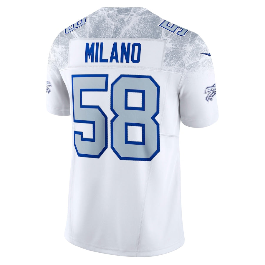 Men's Buffalo Bills Matt Milano White 2025 Rivalries Collection F.U.S.E. VaporLimited Stitched Jersey football jersey product view 3