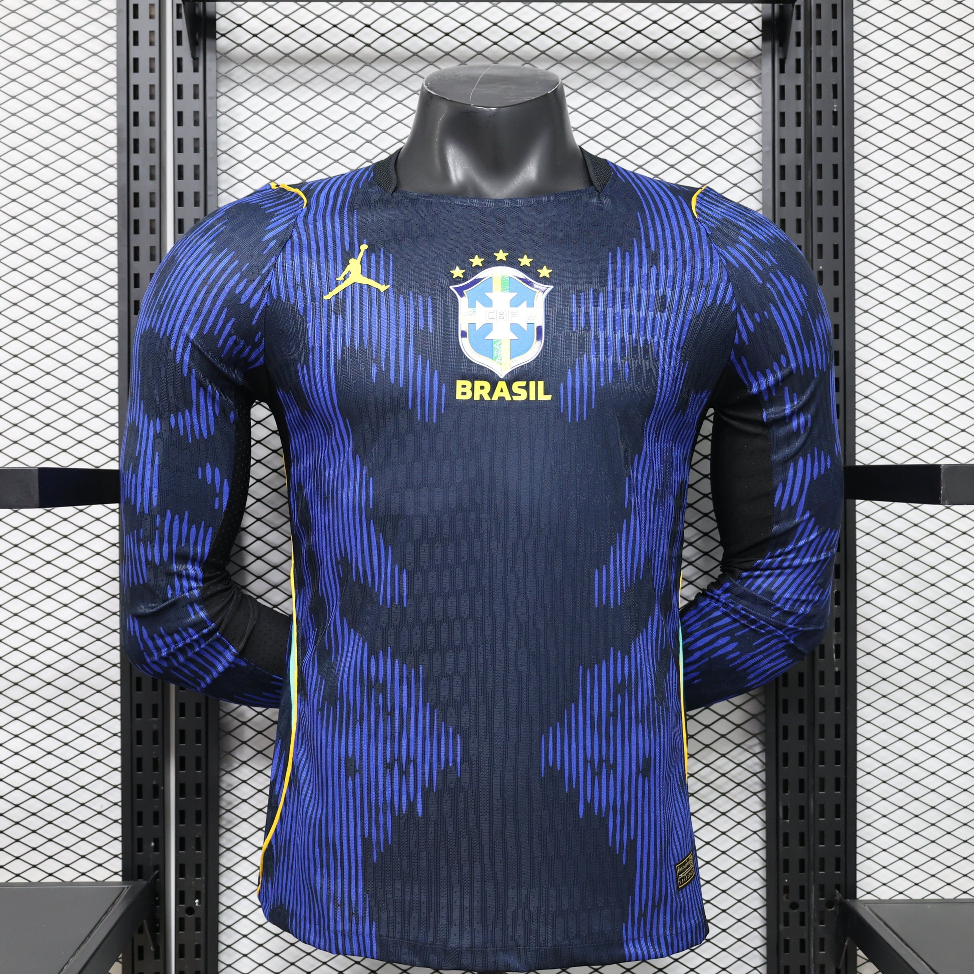 2026 Brazil Away Player Version Jersey (1:1 Authentic Stitching) Sizes S3XL (Long Sleeve) sports jersey product view 1
