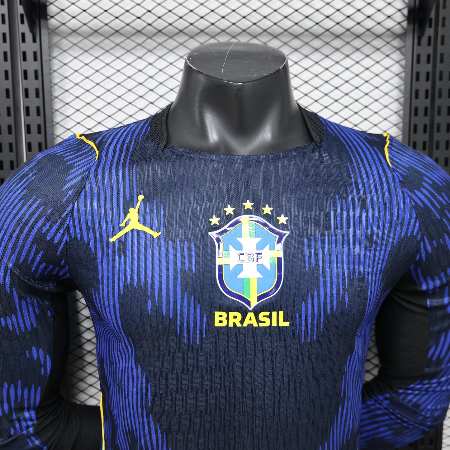 2026 Brazil Away Player Version Jersey (1:1 Authentic Stitching) Sizes S3XL (Long Sleeve) sports jersey product view 2