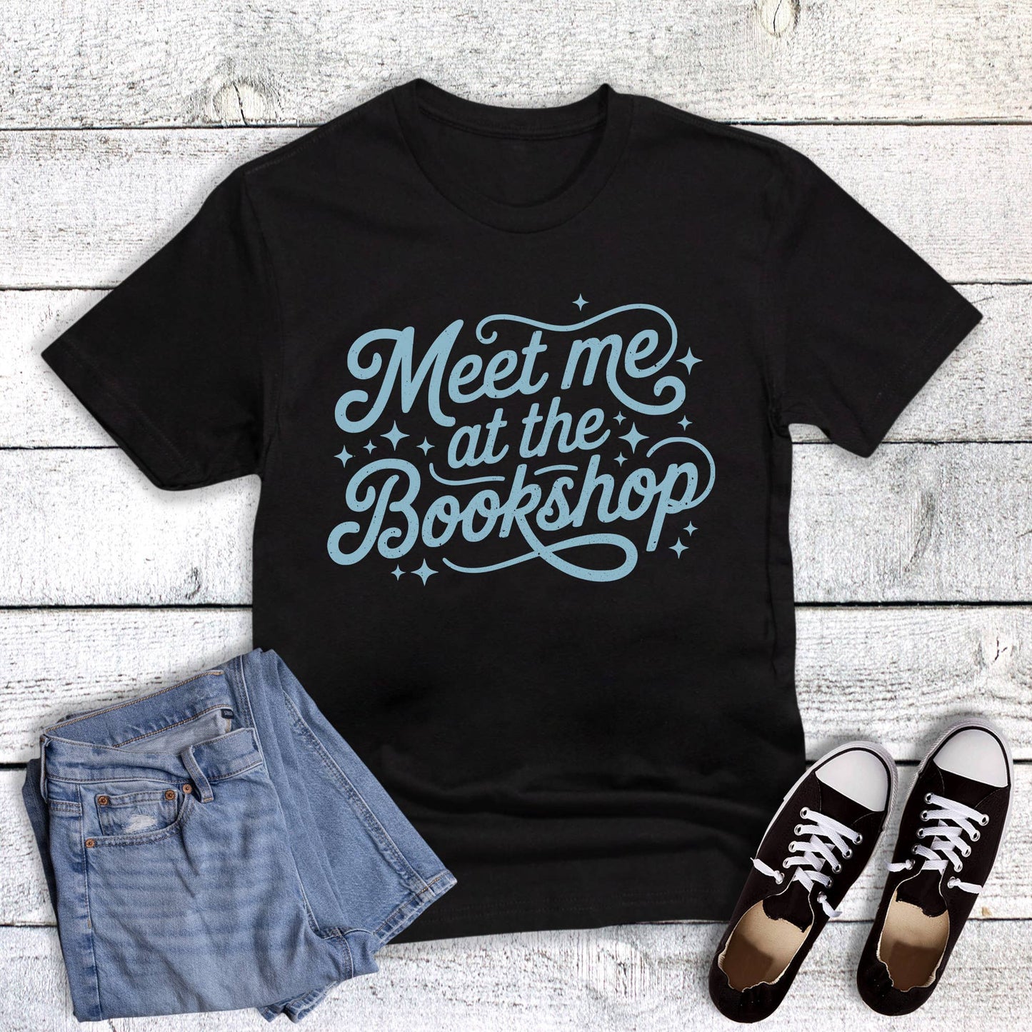 Books Reading Meet Me At the Bookshop Graphic Tee Unisex T-shirt, Sweatshirt, Hoodie, Long Sleeve Tee - T-Shirt, Sweatshirt, Hoodie