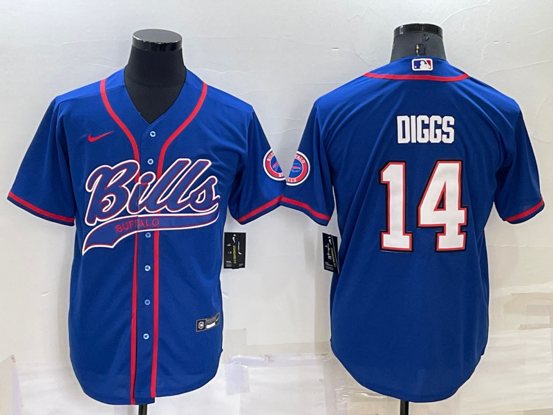 Men's Buffalo Bills Stefon Diggs Royal Game Jersey Joint Edition football jersey product view 1