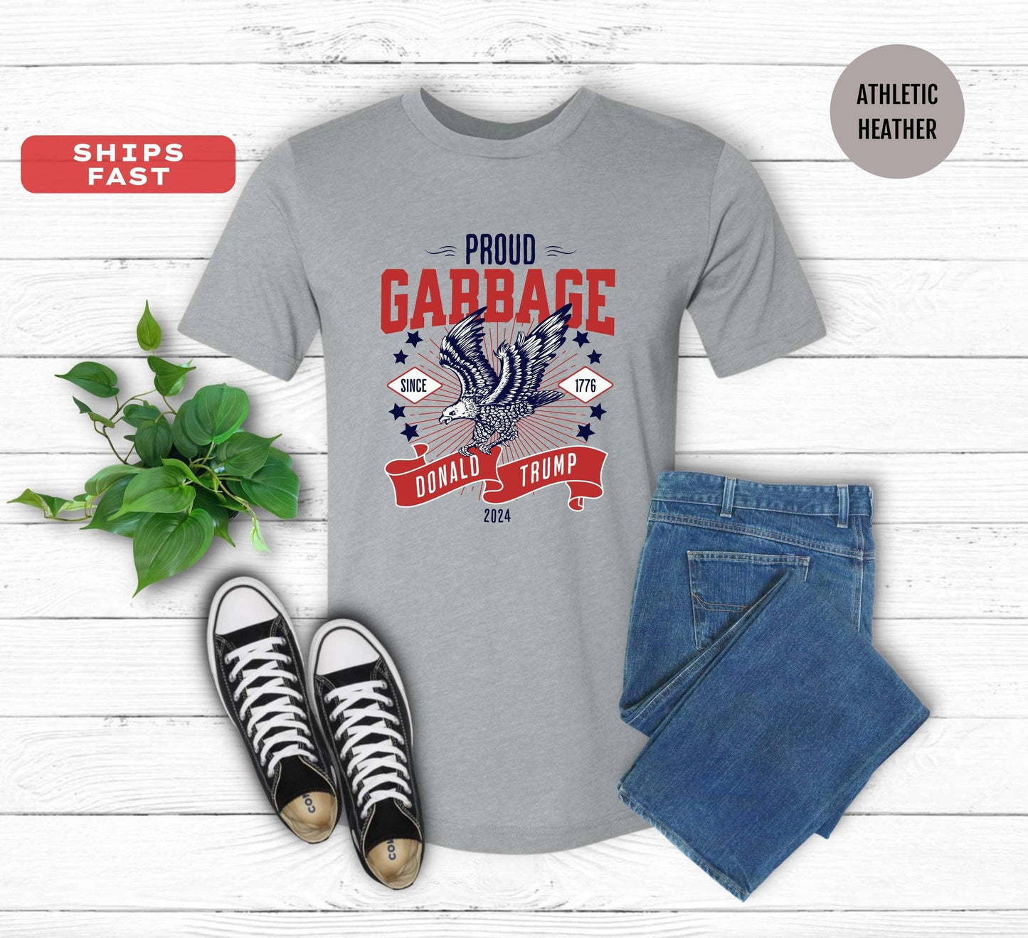 Proud Garbage Trump Supporter Shirt - Funny Maga 2024 Tee Unisex T-shirt, Sweatshirt, Hoodie, Long Sleeve Tee - T-Shirt, Sweatshirt, Hoodie
