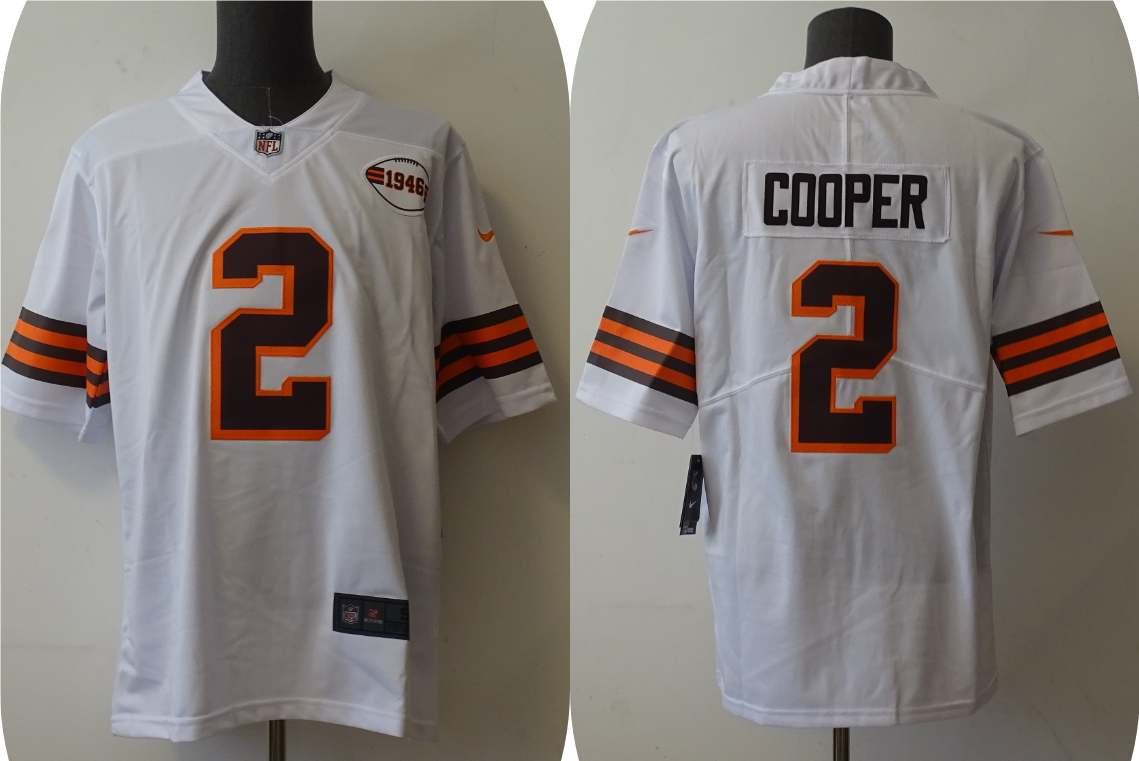 Men's Cleveland Browns Amari Cooper White 1946 Collection Alternate Vapor Limited Jersey football jersey product view 1