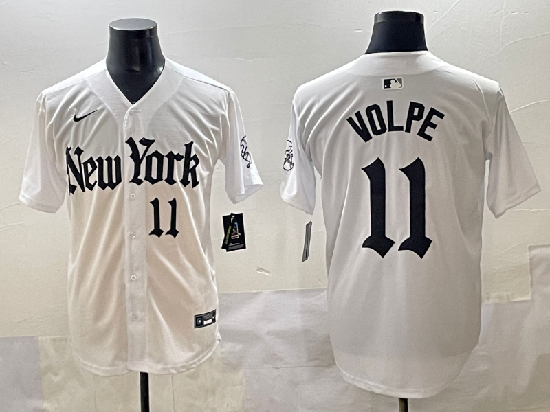 Men's New York Yankees Anthony Volpe White Alternate Limited Player Jersey baseball jersey product view 1