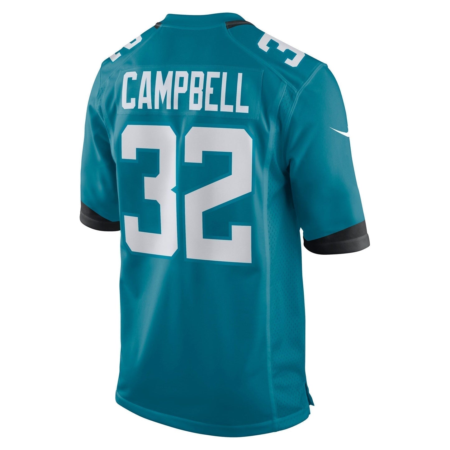 Tyson Campbell Jacksonville Jaguars Game Jersey - Teal football jersey product view 3