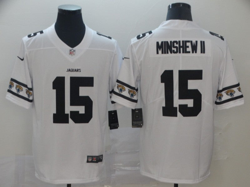 Men's Jacksonville Jaguars Gardner Minshew II #15 White Game Jersey1 football jersey product view 1