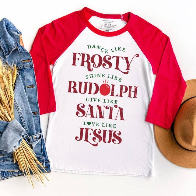 Give Like Santa Raglan 3/4 Sleeve T-Shirt Unisex T-shirt, Sweatshirt, Hoodie, Long Sleeve Tee - T-Shirt, Sweatshirt, Hoodie