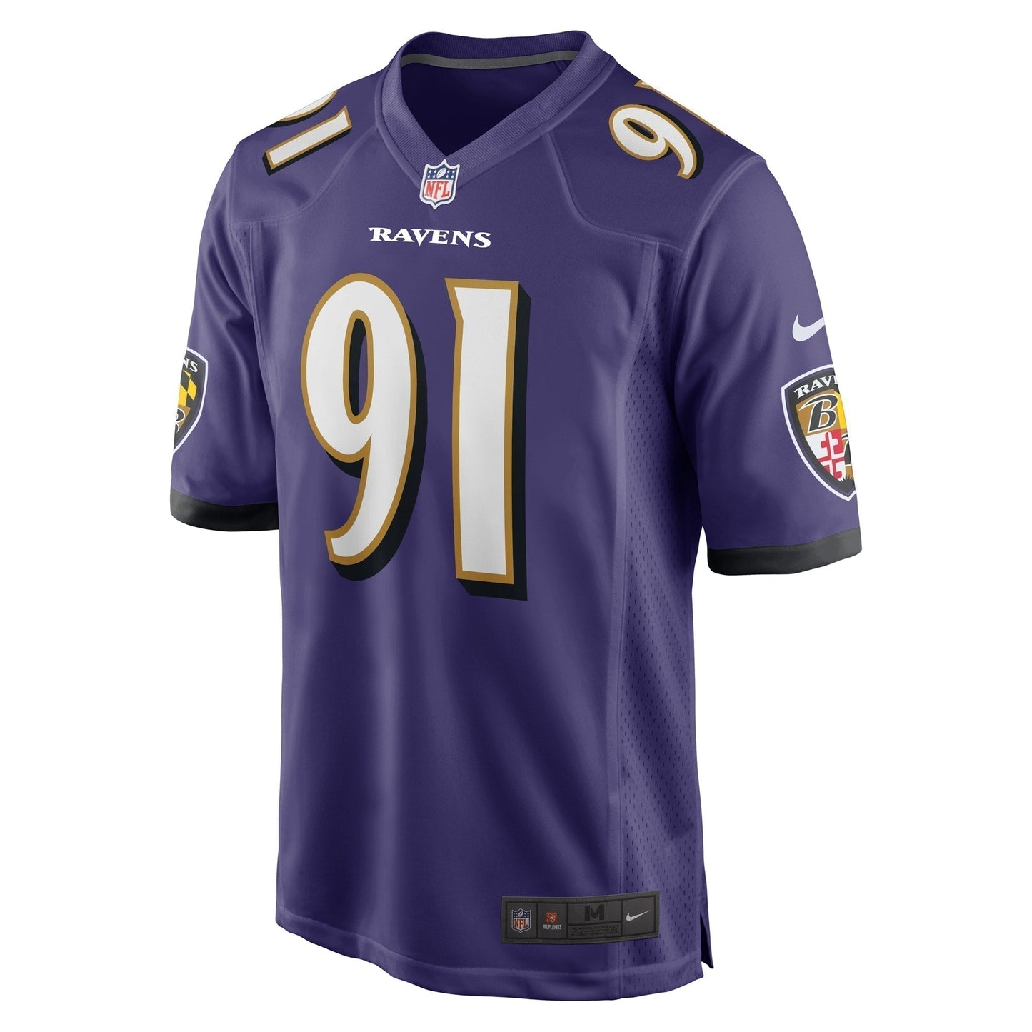 Rayshad Nichols Baltimore Ravens Game Jersey - Purple football jersey product view 2