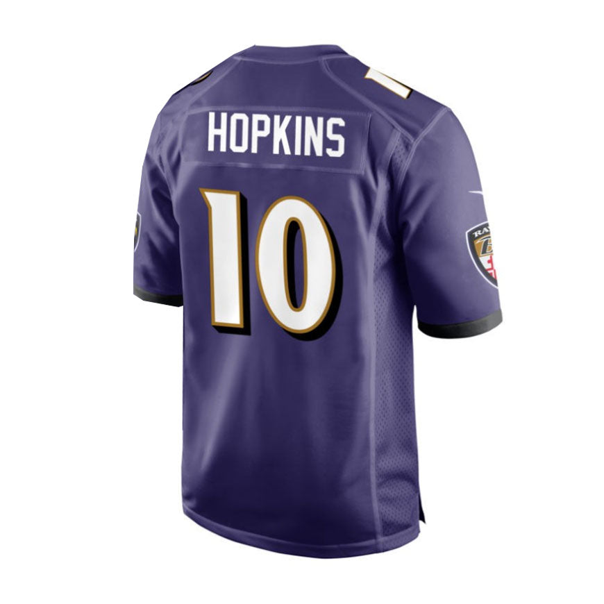 B.Ravens #10 DeAndre Hopkins Purple Game Jersey Stitched American Football Jerseys football jersey product view 1