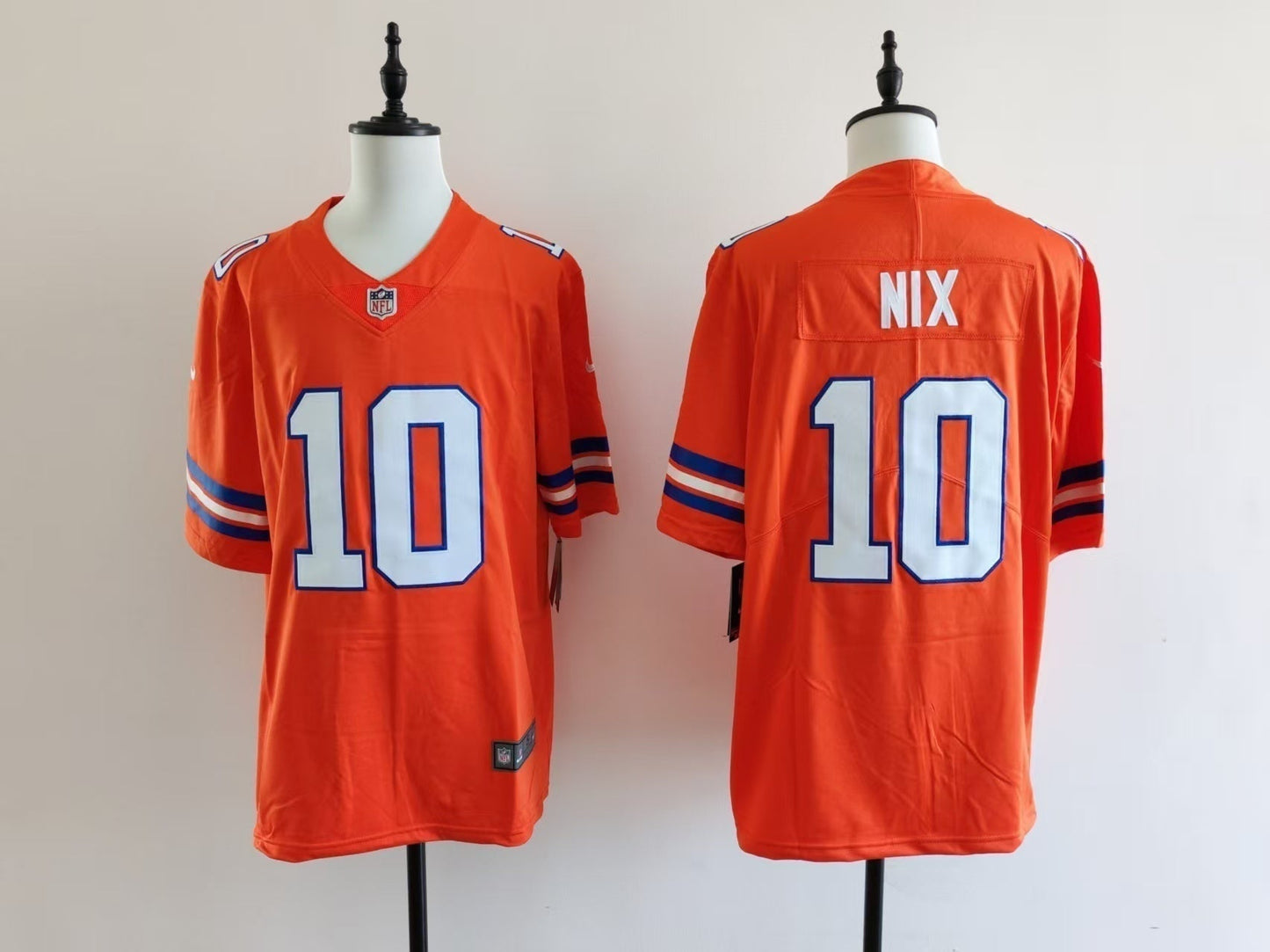 Men's Denver Broncos Bo Nix Jersey-Orange football jersey product view 1