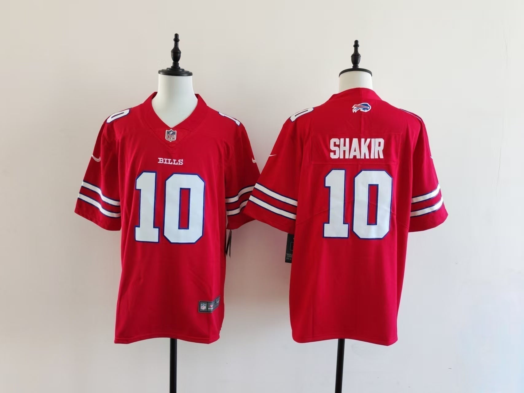 Men's Buffalo Bills Khalil Shakir Jersey-Red football jersey product view 1
