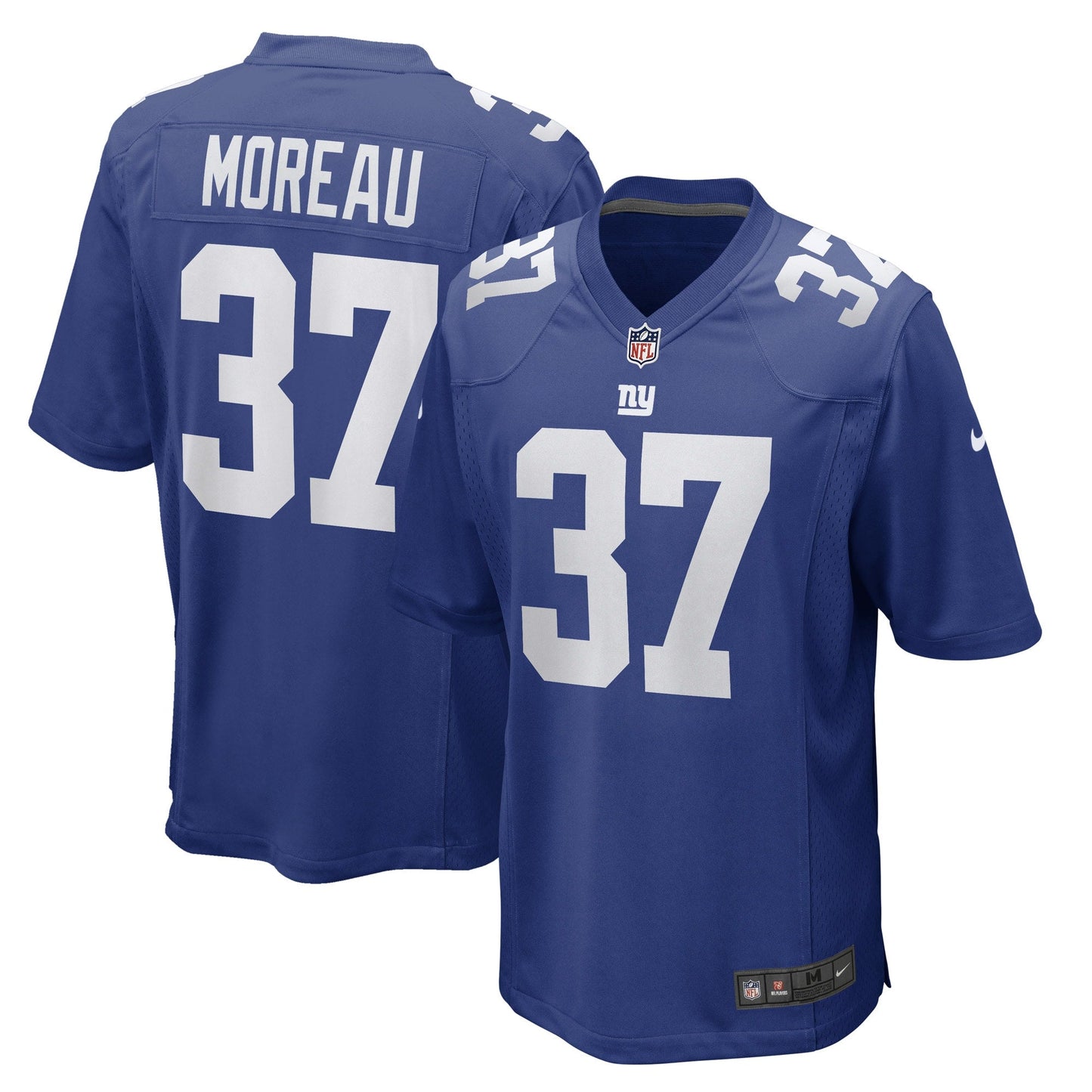 Fabian Moreau New York Giants Game Jersey - Royal football jersey product view 1