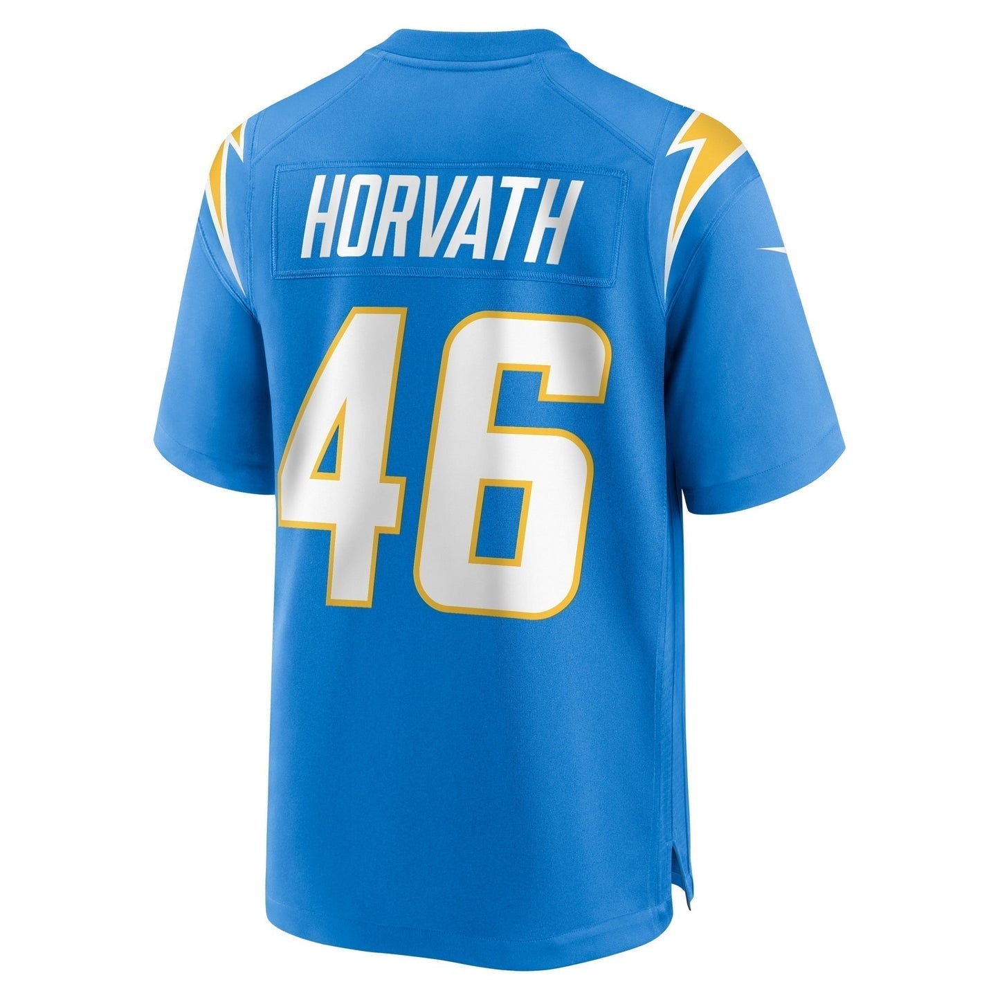 Zander Horvath Los Angeles Chargers Game Jersey - Powder Blue football jersey product view 3