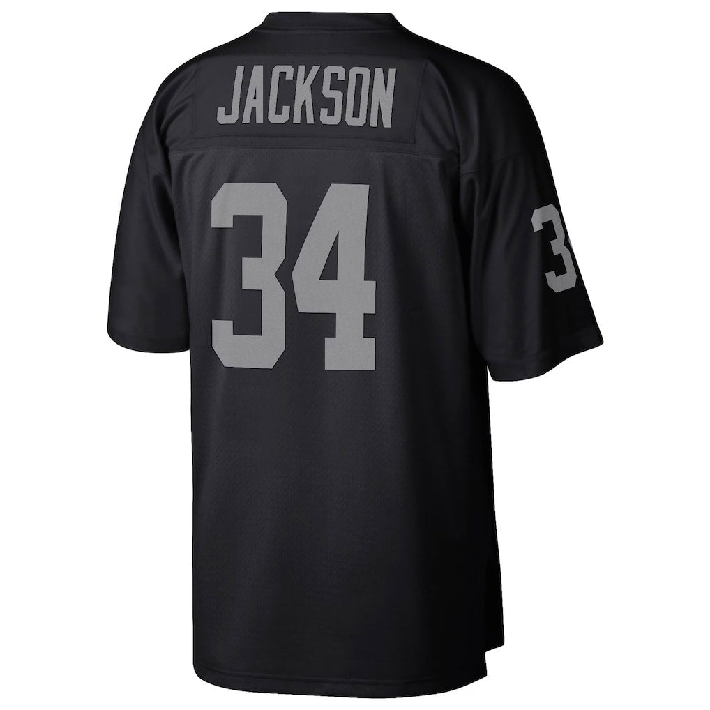 LV.Raiders #34 Bo Jackson Black/Silver 1988 Split Legacy Replica Jersey football jersey product view 1